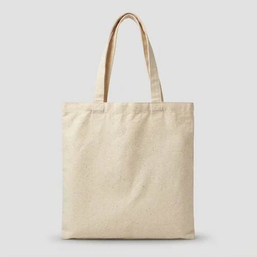 Natural recycled cotton tote bag
