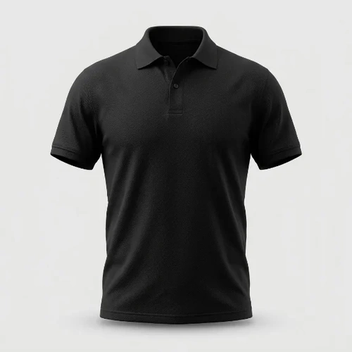 Black polo shirt